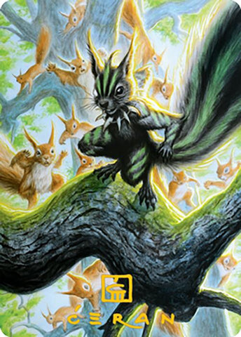 Chatterfang, Squirrel General Art Card (67) (Gold-Stamped Signature) [Modern Horizons 2 Art Series] Magic: The Gathering