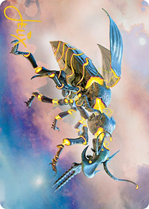 Zabaz, the Glimmerwasp Art Card (Gold-Stamped Signature) [Modern Horizons 2 Art Series] Magic: The Gathering