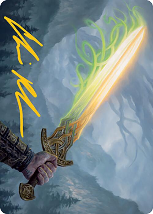 Sword of Hearth and Home Art Card (Gold-Stamped Signature) [Modern Horizons 2 Art Series] Magic: The Gathering