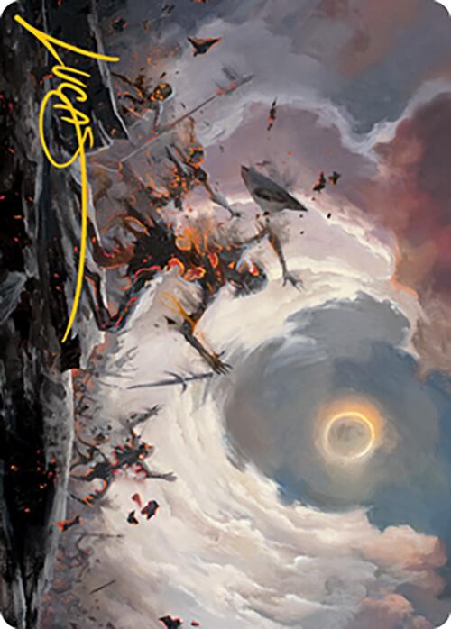 Damn Art Card (Gold-Stamped Signature) [Modern Horizons 2 Art Series] Magic: The Gathering