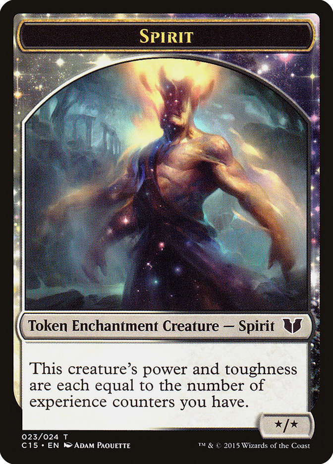 Knight (005) // Spirit (023) Double-Sided Token [Commander 2015 Tokens] Magic: The Gathering