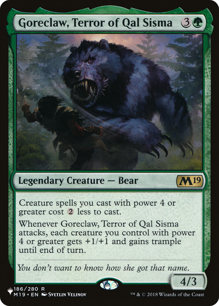 Goreclaw, Terror of Qal Sisma [The List] Magic: The Gathering