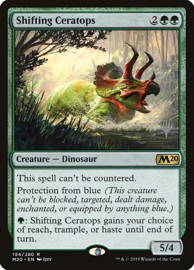 Shifting Ceratops (Promo Pack) [Core Set 2020 Promos] Magic: The Gathering
