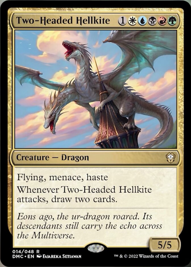 Two-Headed Hellkite [Dominaria United Commander] Magic: The Gathering
