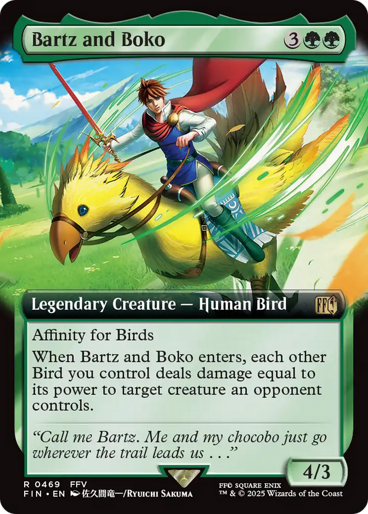 Bartz and Boko (Extended Art) [FINAL FANTASY] Magic: The Gathering