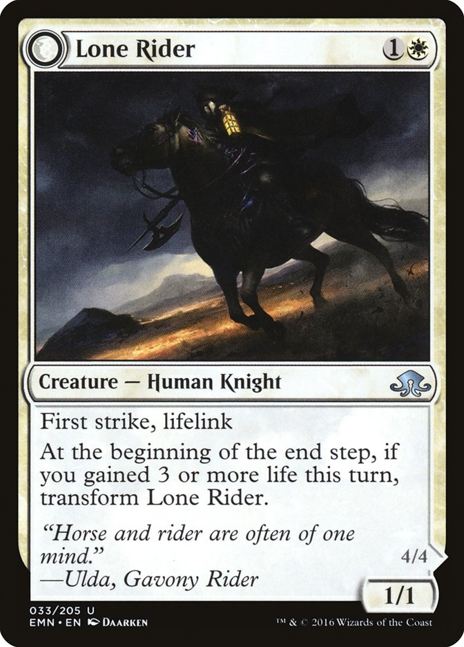 Lone Rider // It That Rides as One [Eldritch Moon] Magic: The Gathering
