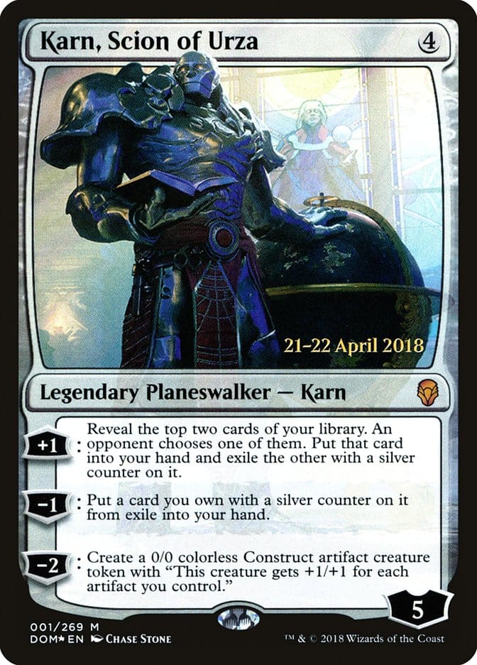 Karn, Scion of Urza [Dominaria Prerelease Promos] Magic: The Gathering