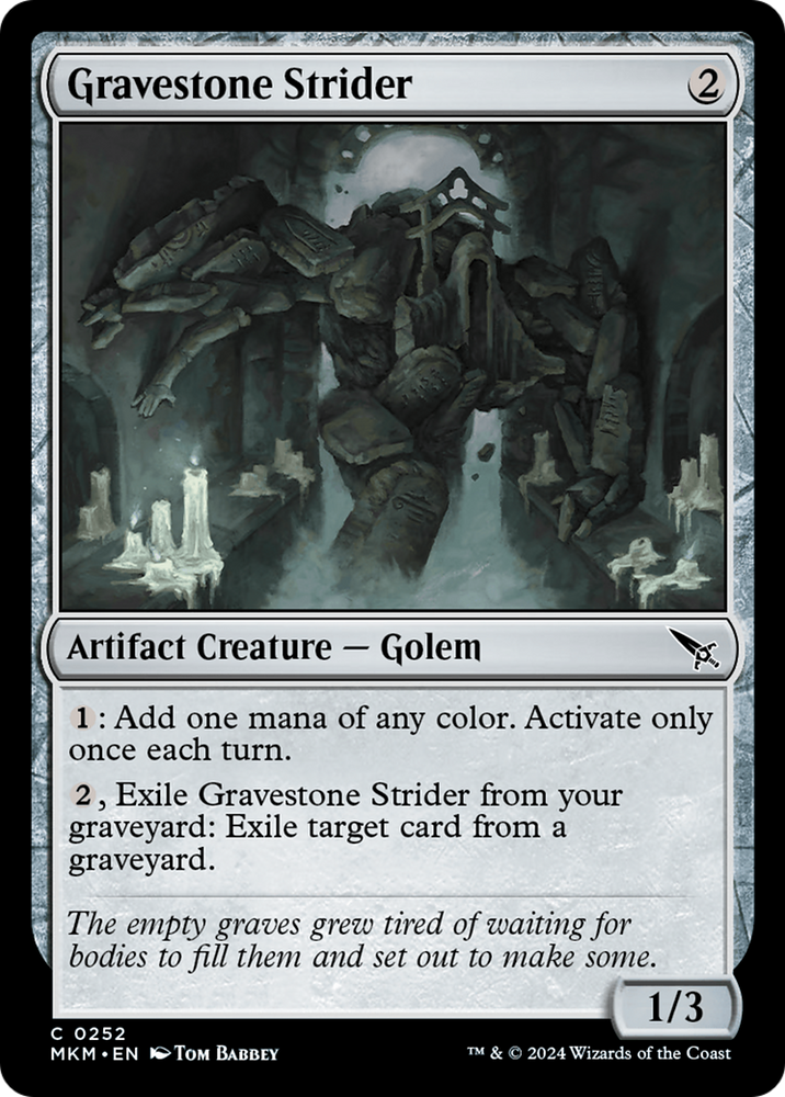Gravestone Strider [Murders at Karlov Manor] Magic: The Gathering