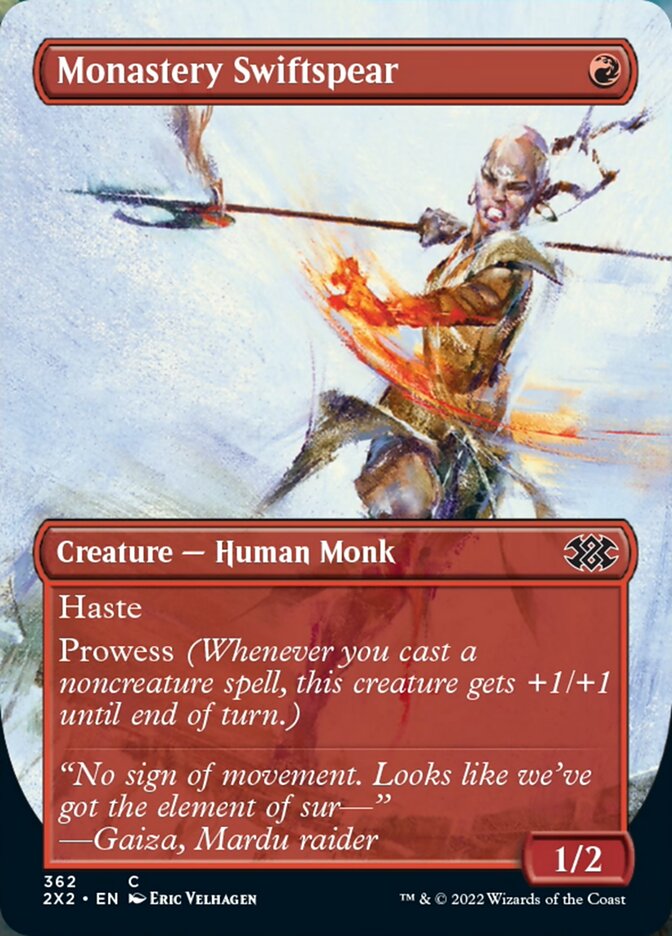 Monastery Swiftspear (Borderless Alternate Art) [Double Masters 2022] Magic: The Gathering