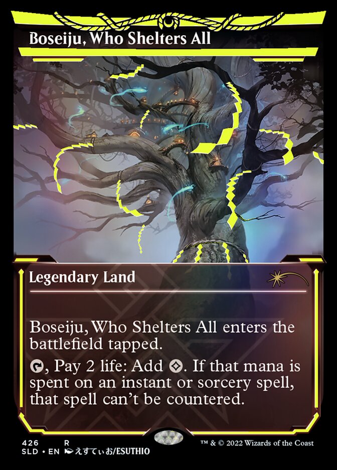 Boseiju, Who Shelters All (Neon Ink Yellow) [Secret Lair Drop Series] Magic: The Gathering