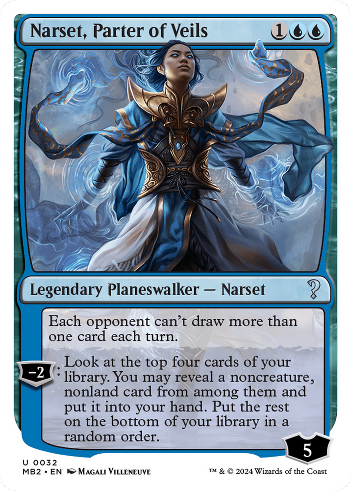 Narset, Parter of Veils (White Border) [Mystery Booster 2] Magic: The Gathering