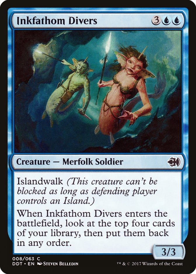 Inkfathom Divers [Duel Decks: Merfolk vs. Goblins] Magic: The Gathering