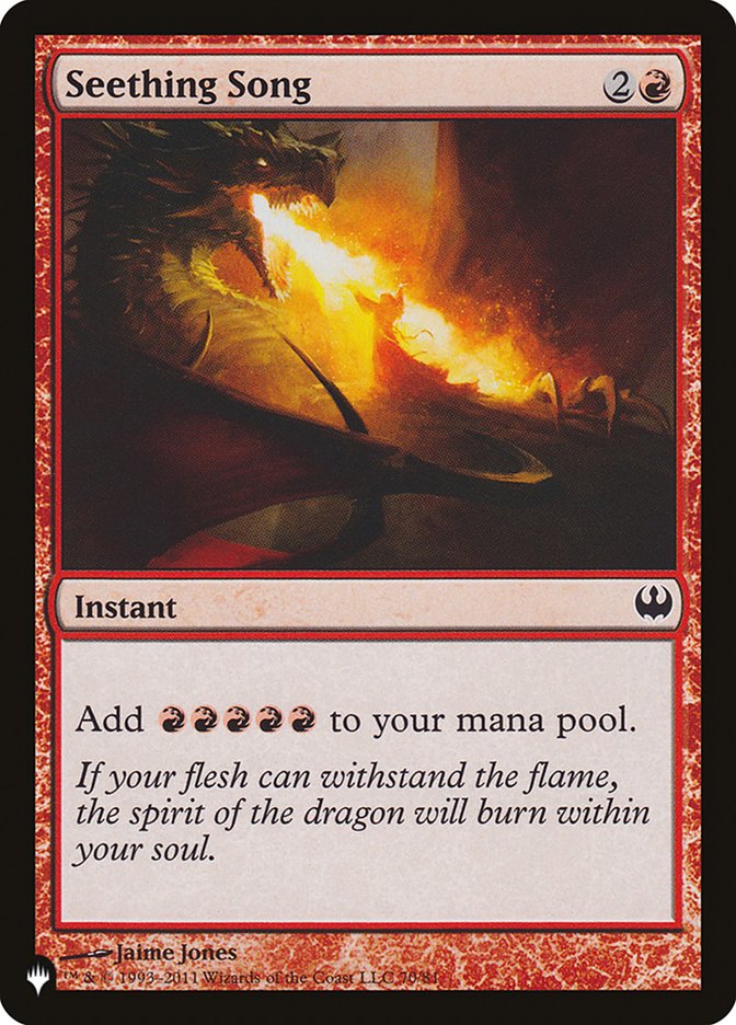 Seething Song [The List] Magic: The Gathering