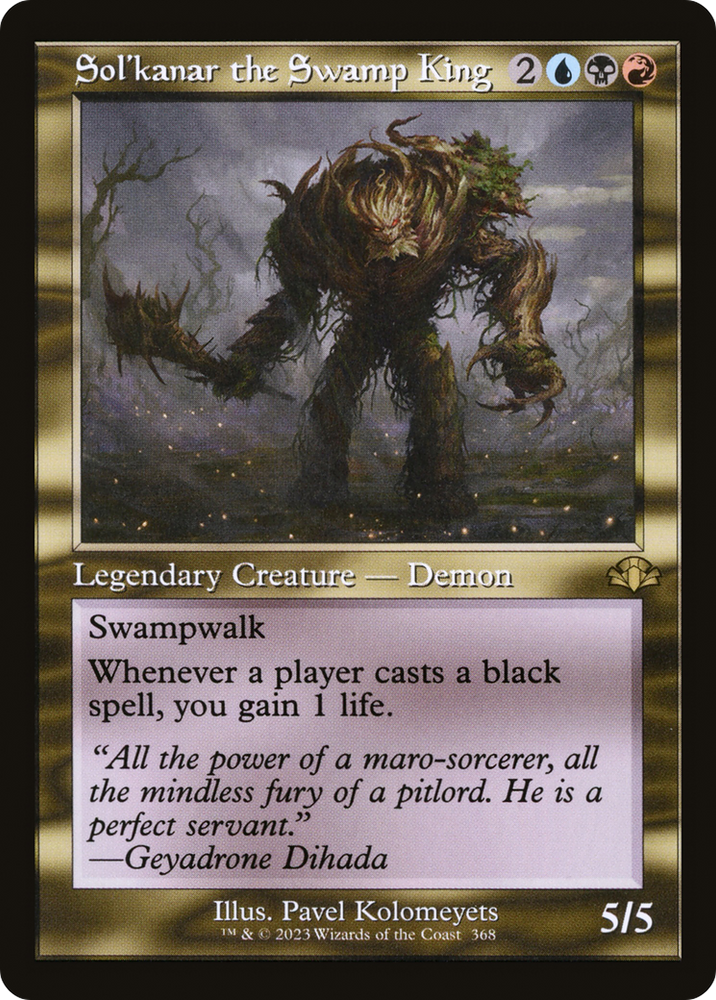 Sol'kanar the Swamp King (Retro) [Dominaria Remastered] Magic: The Gathering