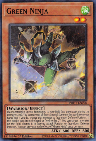 Green Ninja [PHHY-EN098] Super Rare - Yugioh Cards For Your TCG Needs!