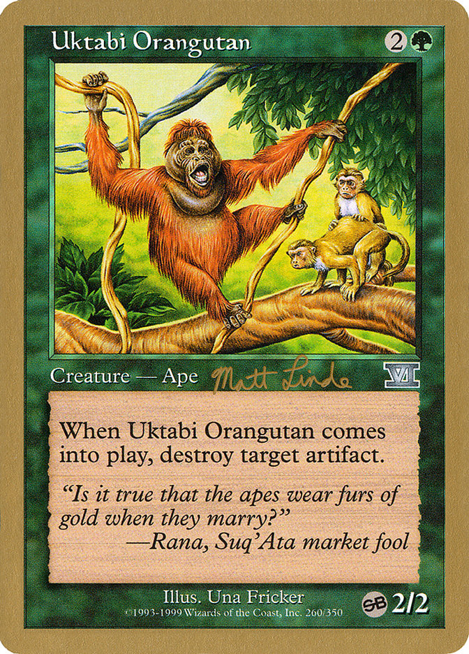 Uktabi Orangutan (Matt Linde) (SB) [World Championship Decks 1999] Magic: The Gathering