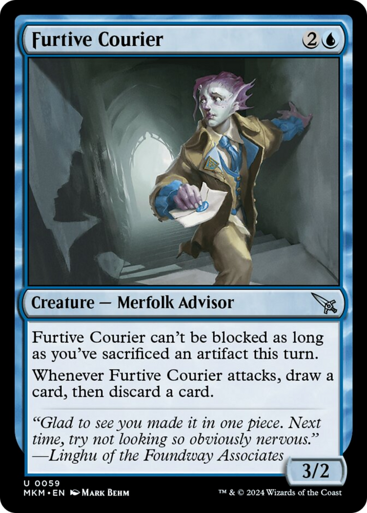 Furtive Courier [Murders at Karlov Manor] Magic: The Gathering