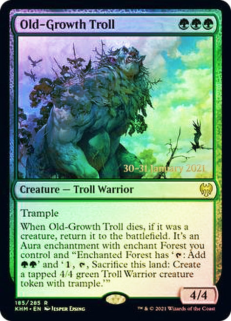 Old-Growth Troll [Kaldheim Prerelease Promos] Magic: The Gathering