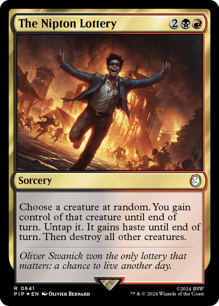 The Nipton Lottery (Surge Foil) [Fallout] Magic: The Gathering