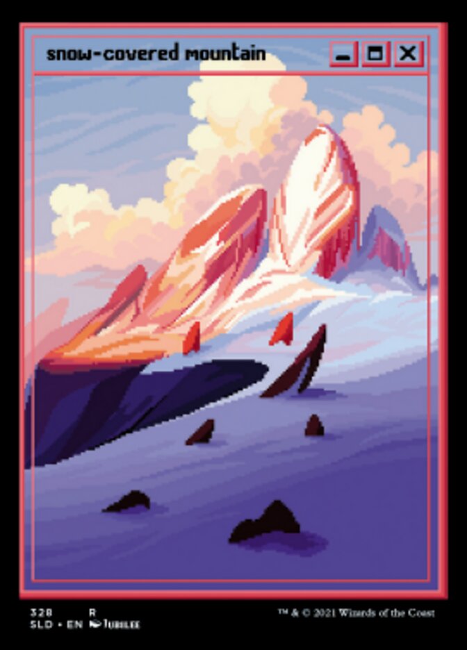 Snow-Covered Mountain (328) [Secret Lair Drop Series] Magic: The Gathering