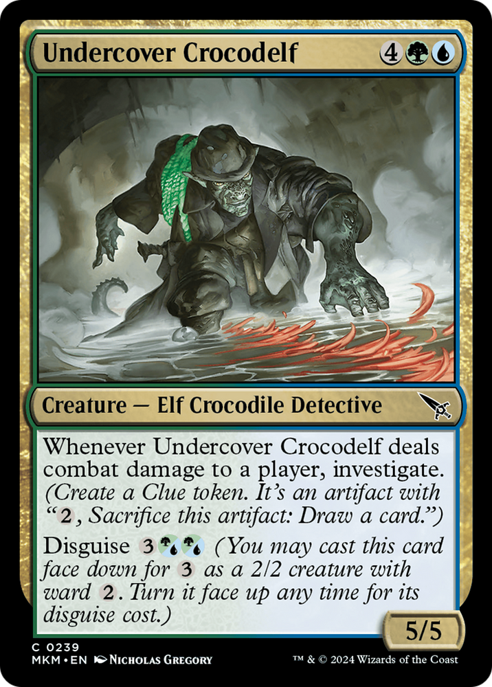 Undercover Crocodelf (Green) [Murders at Karlov Manor] Magic: The Gathering