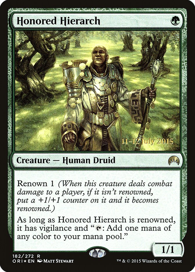 Honored Hierarch [Magic Origins Prerelease Promos] Magic: The Gathering