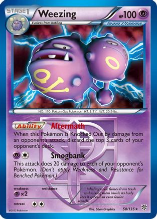 Weezing (58/135) (Theme Deck Exclusive) (Team Plasma) [Black & White: Plasma Storm] Pokémon