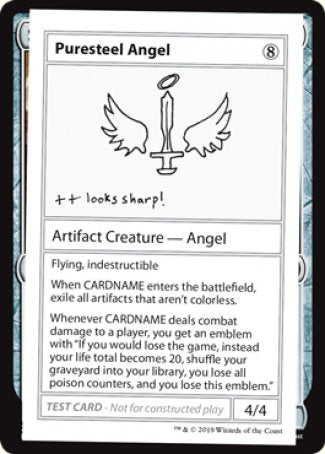 Puresteel Angel (2021 Edition) [Mystery Booster Playtest Cards] Magic: The Gathering