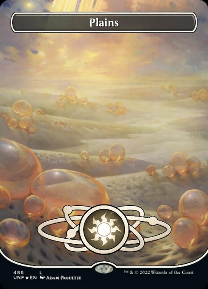 Plains (486) (Planetary Space-ic Land) (Galaxy Foil) [Unfinity] Magic: The Gathering