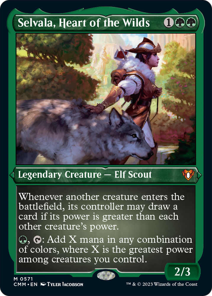 Selvala, Heart of the Wilds (Foil Etched) [Commander Masters] Magic: The Gathering