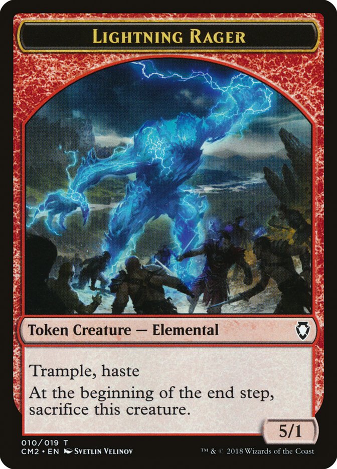 Lightning Rager Token [Commander Anthology Volume II Tokens] Magic: The Gathering