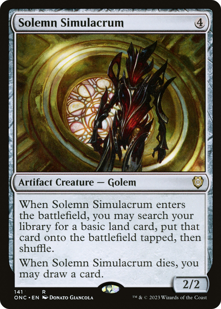 Solemn Simulacrum [Phyrexia: All Will Be One Commander] Magic: The Gathering