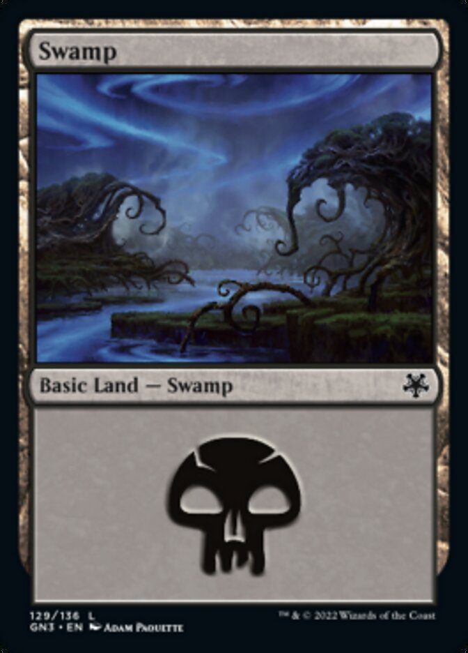 Swamp (129) [Game Night: Free-for-All] Magic: The Gathering