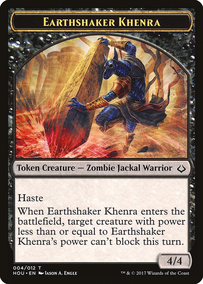 Earthshaker Khenra Token [Hour of Devastation Tokens] Magic: The Gathering