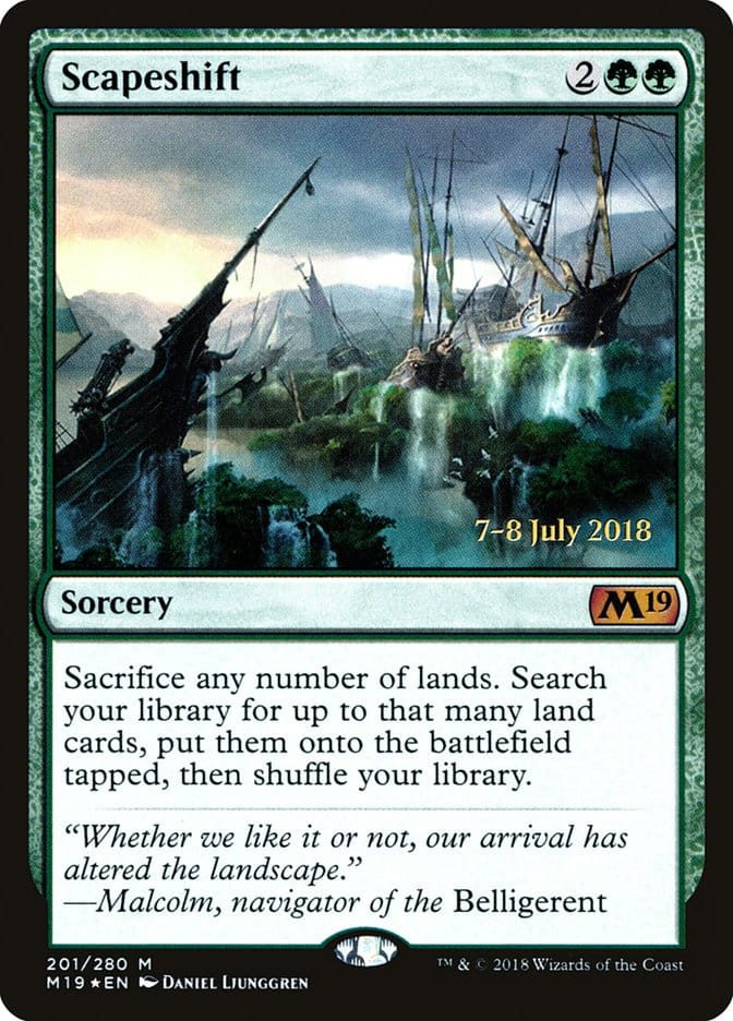 Scapeshift [Core Set 2019 Prerelease Promos] Magic: The Gathering