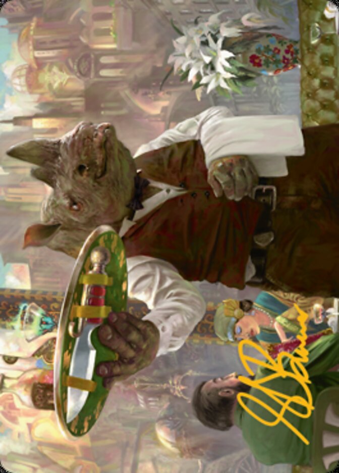 Killer Service Art Card (Gold-Stamped Signature) [Streets of New Capenna Art Series] Magic: The Gathering