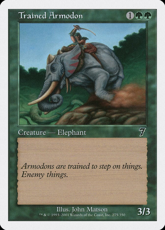 Trained Armodon [Seventh Edition] Magic: The Gathering