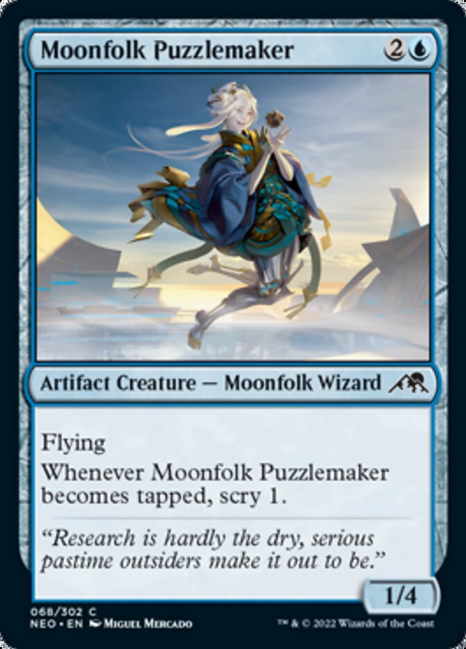 Moonfolk Puzzlemaker [Kamigawa: Neon Dynasty] Magic: The Gathering