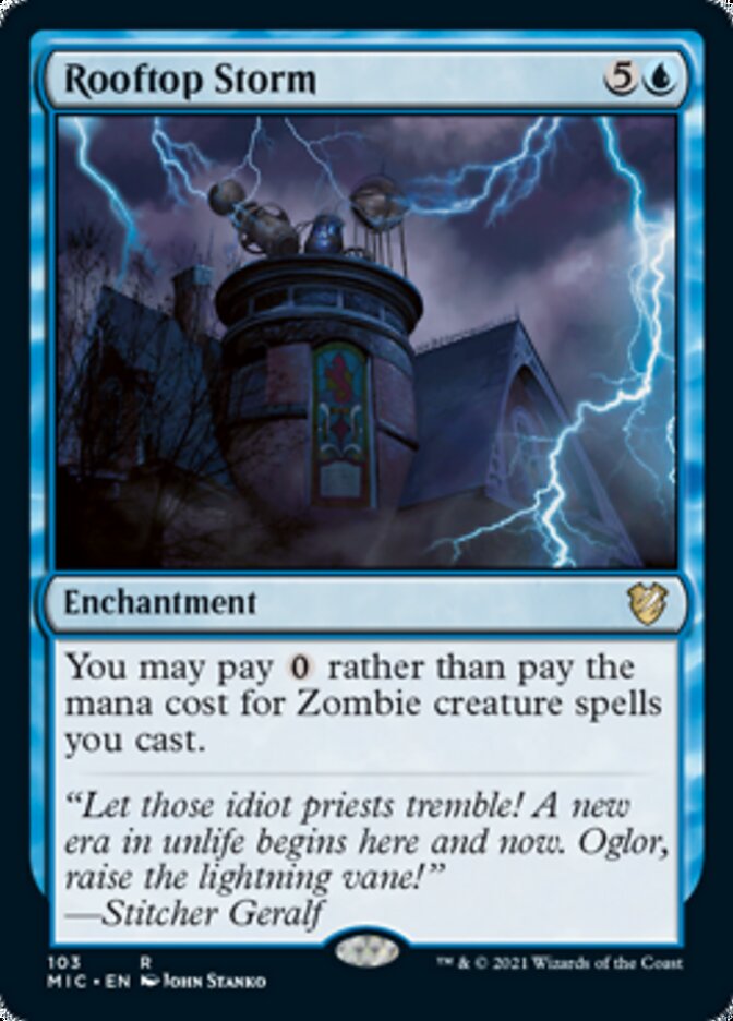 Rooftop Storm [Innistrad: Midnight Hunt Commander] Magic: The Gathering