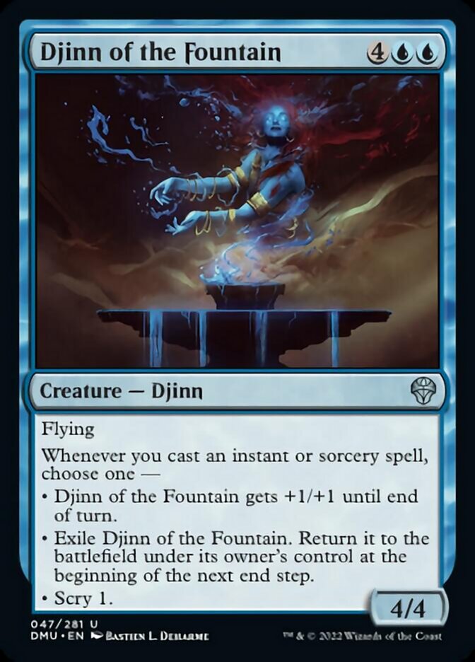Djinn of the Fountain [Dominaria United] Magic: The Gathering