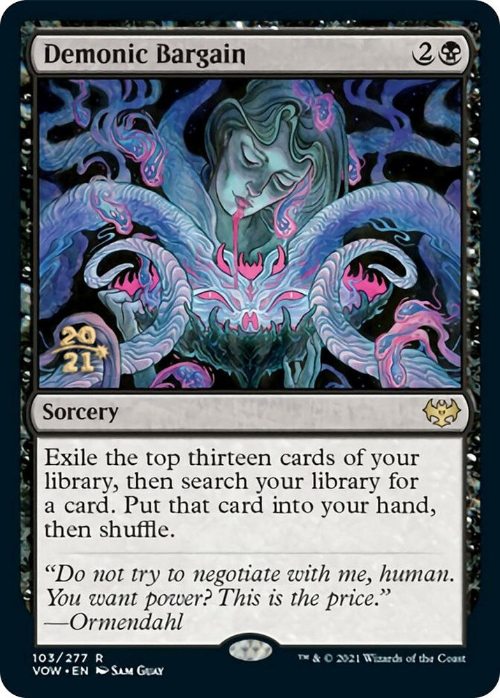 Demonic Bargain [Innistrad: Crimson Vow Prerelease Promos] Magic: The Gathering