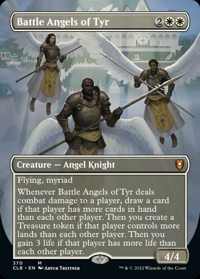 Battle Angels of Tyr (Borderless Alternate Art) [Commander Legends: Battle for Baldur's Gate] Magic: The Gathering