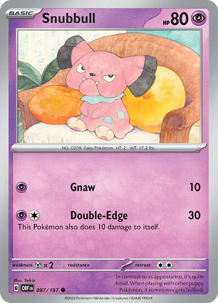Snubbull (087/197) [Scarlet & Violet: Obsidian Flames] Pokémon
