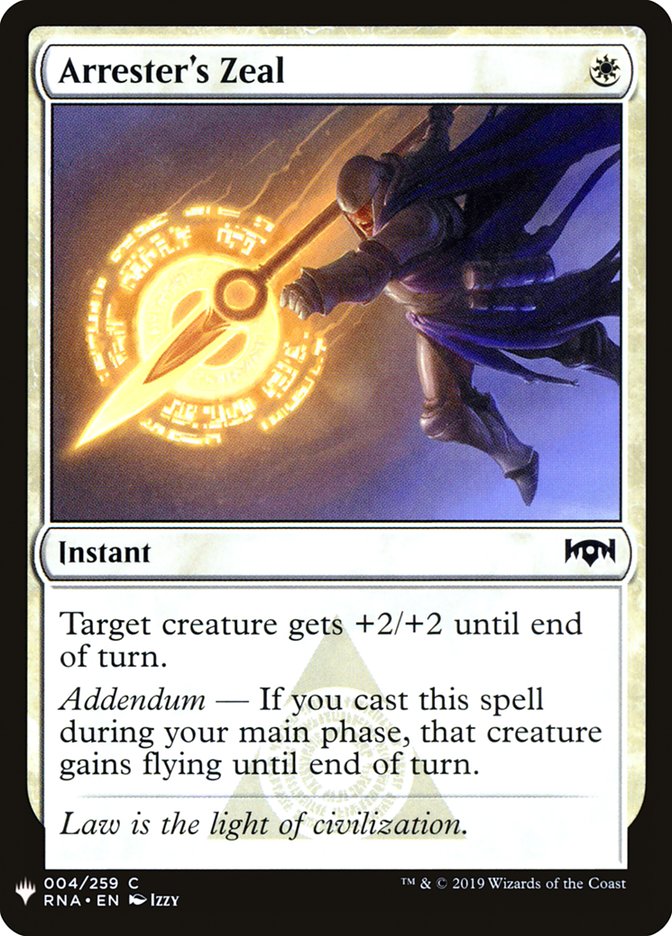 Arrester's Zeal [Mystery Booster] Magic: The Gathering