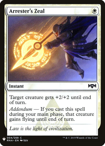 Arrester's Zeal [Mystery Booster] Magic: The Gathering
