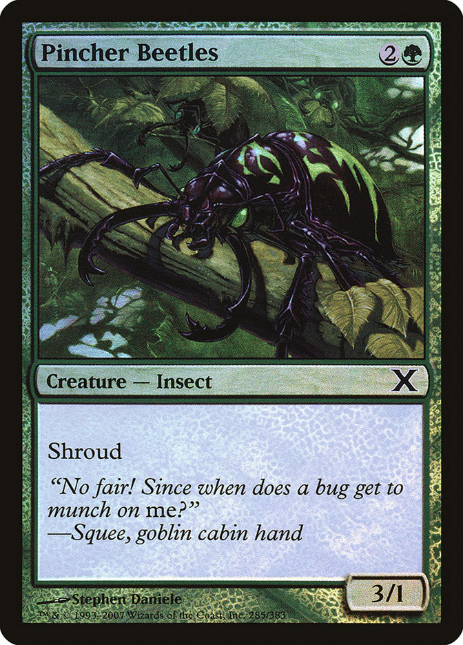 Pincher Beetles (Premium Foil) [Tenth Edition] Magic: The Gathering