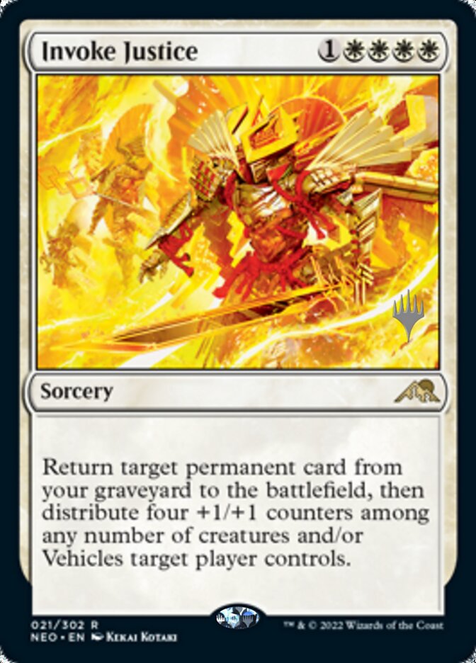 Invoke Justice (Promo Pack) [Kamigawa: Neon Dynasty Promos] Magic: The Gathering