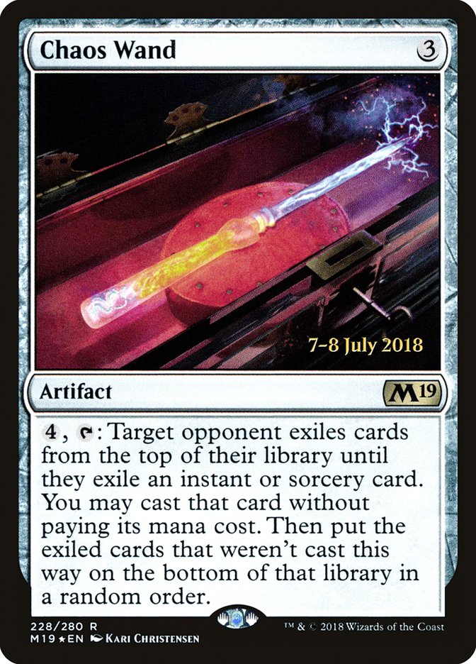 Chaos Wand [Core Set 2019 Prerelease Promos] Magic: The Gathering