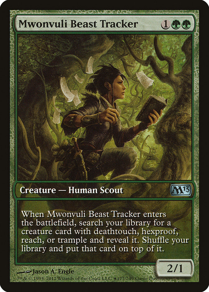 Mwonvuli Beast Tracker (Game Day) [Magic 2013 Promos] Magic: The Gathering