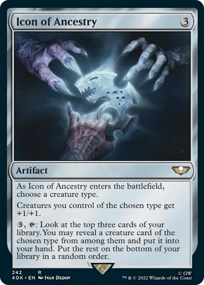 Icon of Ancestry (Surge Foil) [Warhammer 40,000] Magic: The Gathering